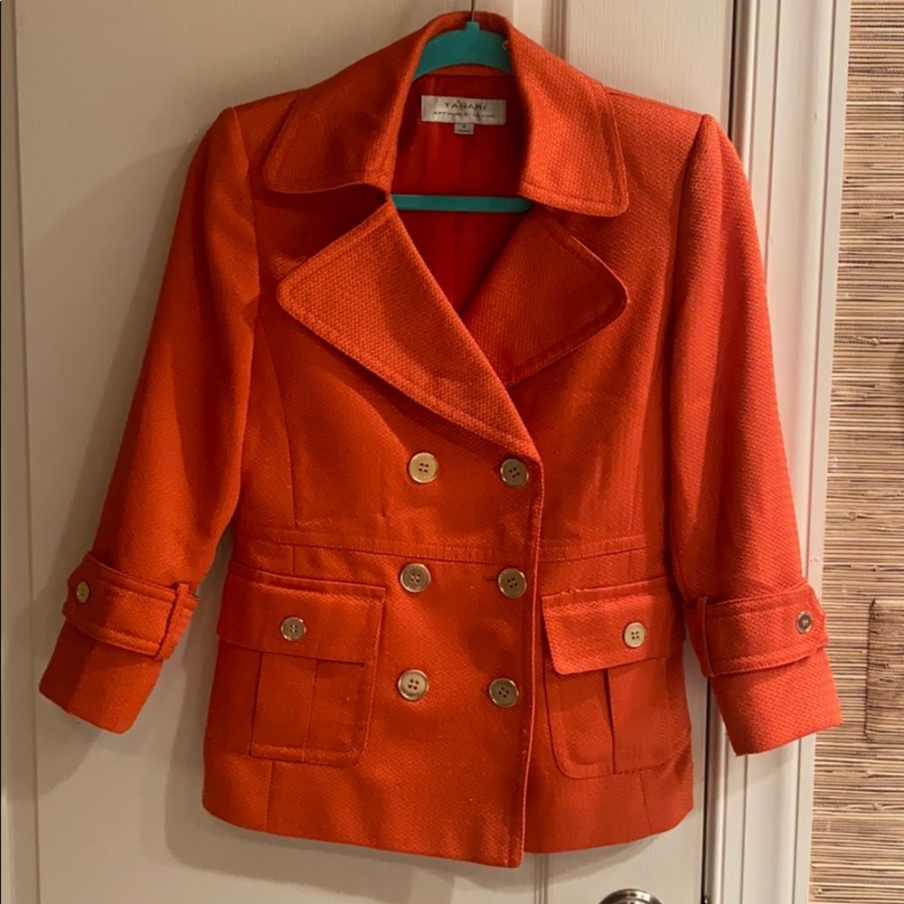 Tahari Blazer orange size 2